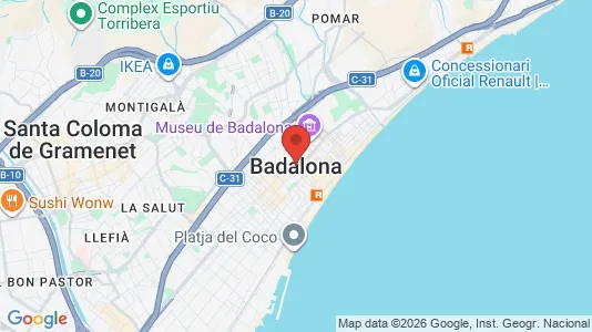 Apartments for rent i Badalona - kort over placeringen