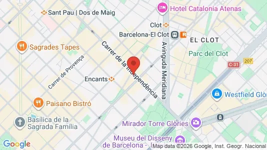 Apartments for rent i Barcelona Sant Martí - kort over placeringen