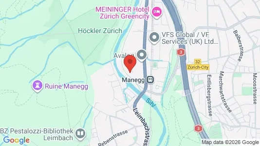 Apartments for rent i Zürich District 2 - kort over placeringen