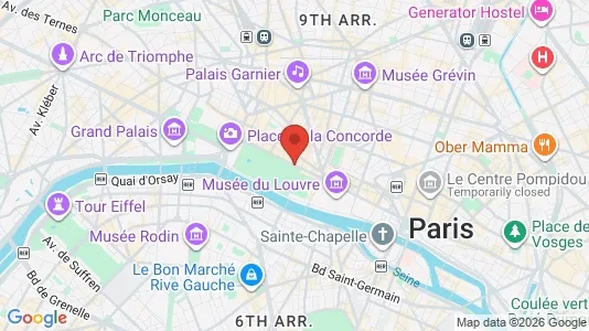 Apartments for rent i Paris 1er arrondissement - kort over placeringen