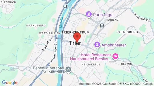 Apartments for rent i Trier - kort over placeringen