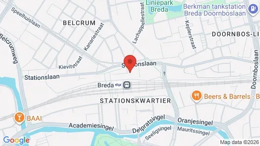 Apartments for rent i Breda - kort over placeringen