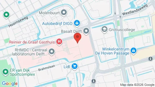 Apartments for rent i Delft - kort over placeringen