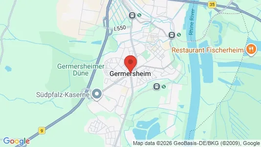 Apartments for rent i Germersheim - kort over placeringen