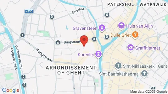 Apartments for rent i Stad Gent - kort over placeringen