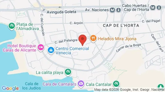 Apartments for rent i Alicante/Alacant - kort over placeringen