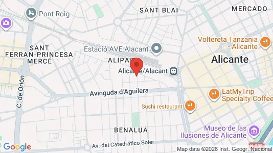 Apartments for rent i Alicante/Alacant - kort over placeringen