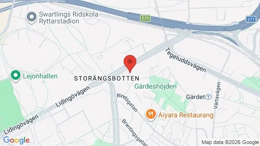 Rooms for rent i Gärdet/Djurgården - kort over placeringen