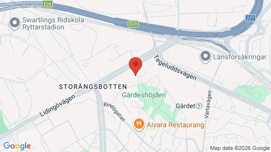 Rooms for rent i Gärdet/Djurgården - kort over placeringen