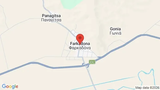 Apartments for rent i Farkadona - kort over placeringen