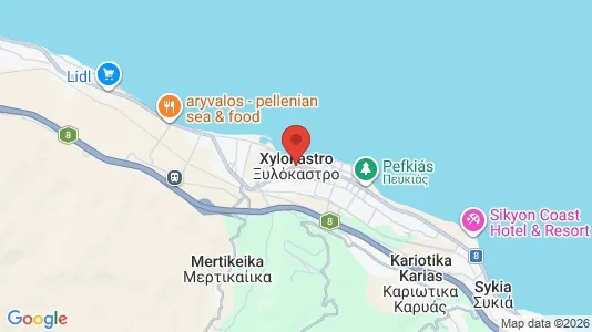 Houses for rent i Xylokastro-Evrostina - kort over placeringen