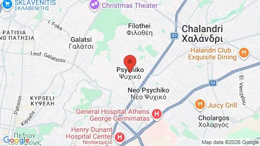 Apartments for rent i Psychiko - kort over placeringen