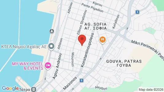 Apartments for rent i Patras - kort over placeringen
