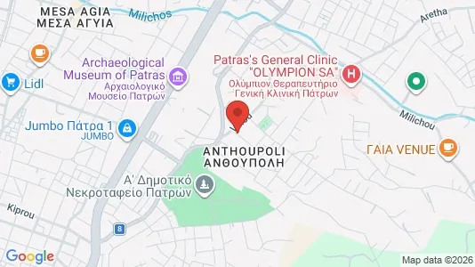 Apartments for rent i Patras - kort over placeringen