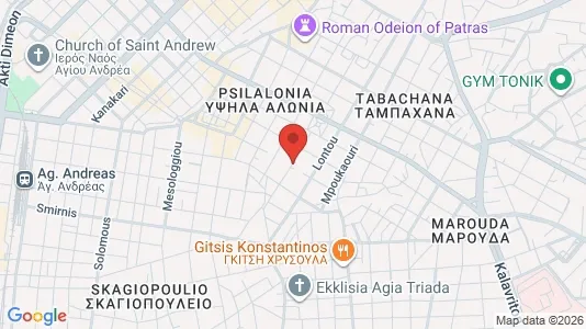 Apartments for rent i Patras - kort over placeringen