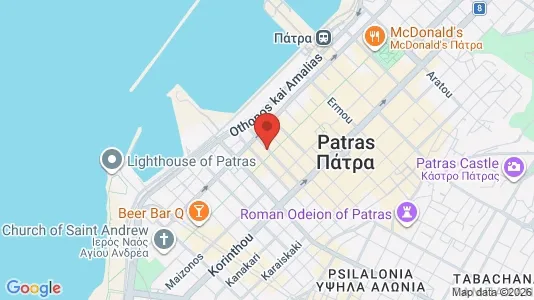 Apartments for rent i Patras - kort over placeringen