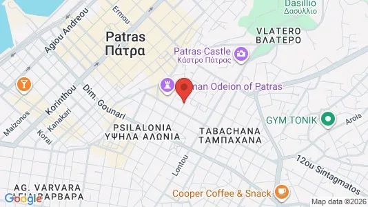 Apartments for rent i Patras - kort over placeringen