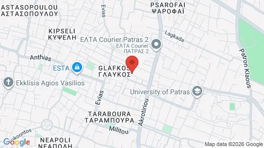 Apartments for rent i Patras - kort over placeringen