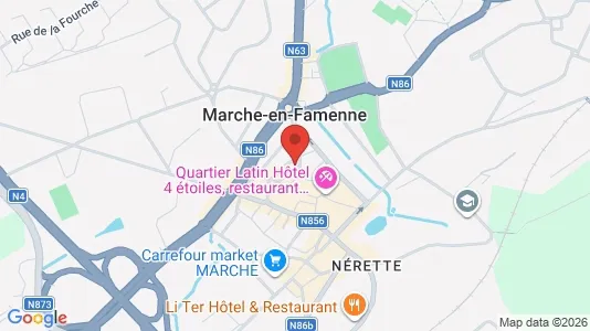 Apartments for rent i Marche-en-Famenne - kort over placeringen