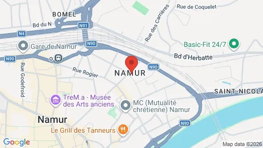 Apartments for rent i Namen - kort over placeringen