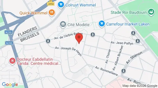 Apartments for rent i Brussels Jette - kort over placeringen