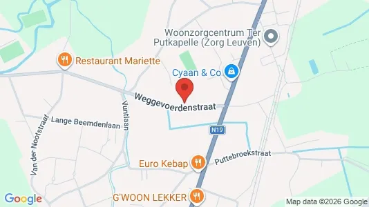Apartments for rent i Leuven - kort over placeringen