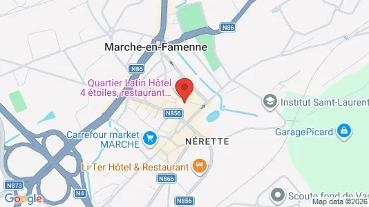 Apartments for rent i Marche-en-Famenne - kort over placeringen