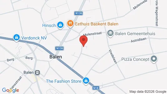 Apartments for rent i Balen - kort over placeringen