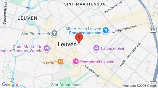 Apartments for rent i Leuven - kort over placeringen