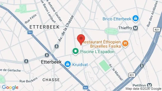 Apartments for rent i Brussels Etterbeek - kort over placeringen