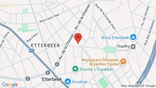 Apartments for rent i Brussels Etterbeek - kort over placeringen