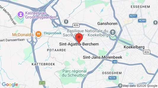 Apartments for rent i Brussels Sint-Agatha-Berchem - kort over placeringen