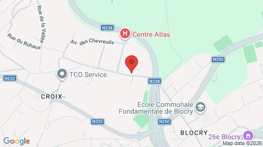 Apartments for rent i Ottignies-Louvain-la-Neuve - kort over placeringen