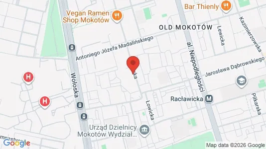 Apartments for rent i Warszawa Mokotów - kort over placeringen
