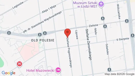 Apartments for rent i Łódź - kort over placeringen