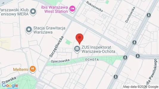 Apartments for rent i Warszawa Ochota - kort over placeringen