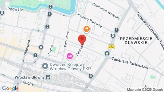 Apartments for rent i Wrocław - kort over placeringen