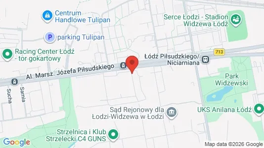 Apartments for rent i Łódź - kort over placeringen