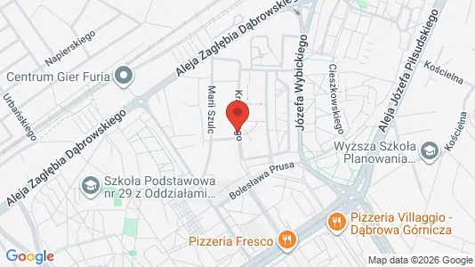 Apartments for rent i Dąbrowa górnicza - kort over placeringen