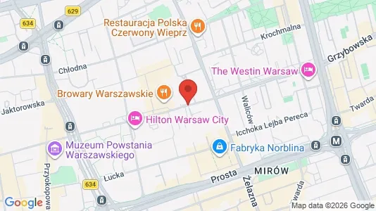 Apartments for rent i Warszawa Wola - kort over placeringen