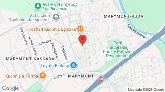 Apartments for rent i Warszawa Bielany - kort over placeringen