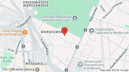 Apartments for rent i Kraków Śródmieście - kort over placeringen