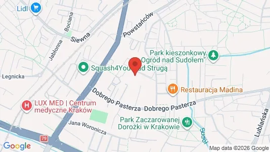Apartments for rent i Kraków Śródmieście - kort over placeringen