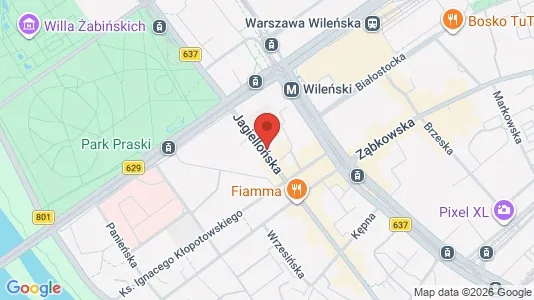 Apartments for rent i Warszawa Praga-Północ - kort over placeringen