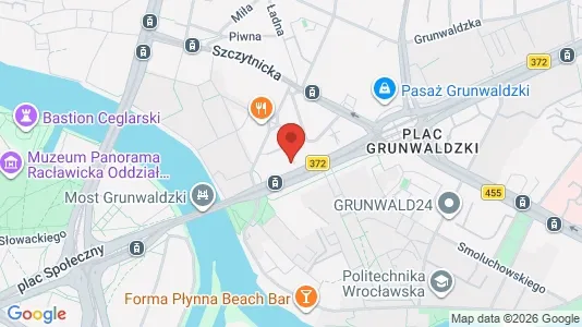 Apartments for rent i Wrocław - kort over placeringen
