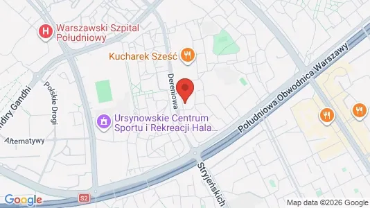 Apartments for rent i Warszawa Ursynów - kort over placeringen