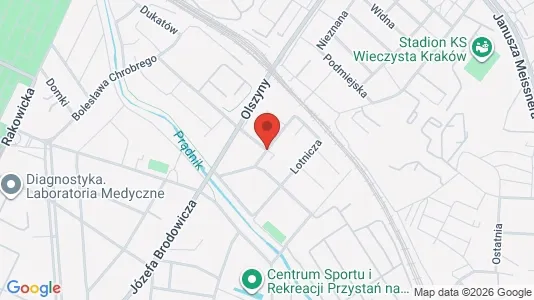 Apartments for rent i Kraków Śródmieście - kort over placeringen