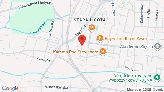 Apartments for rent i Katowice - kort over placeringen