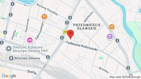 Apartments for rent i Wrocław - kort over placeringen