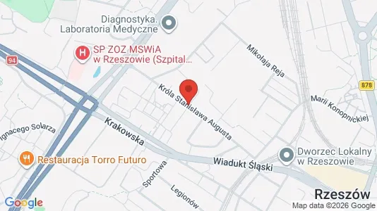 Apartments for rent i Rzeszów - kort over placeringen